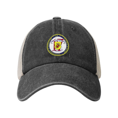 CLR-17 Printed unisex baseball cap adjustable grid baseball cap veteran gift