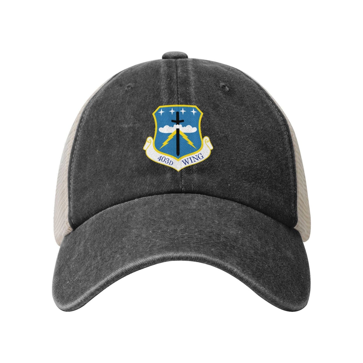 403d Wing Printed unisex baseball cap adjustable grid baseball cap veteran gift