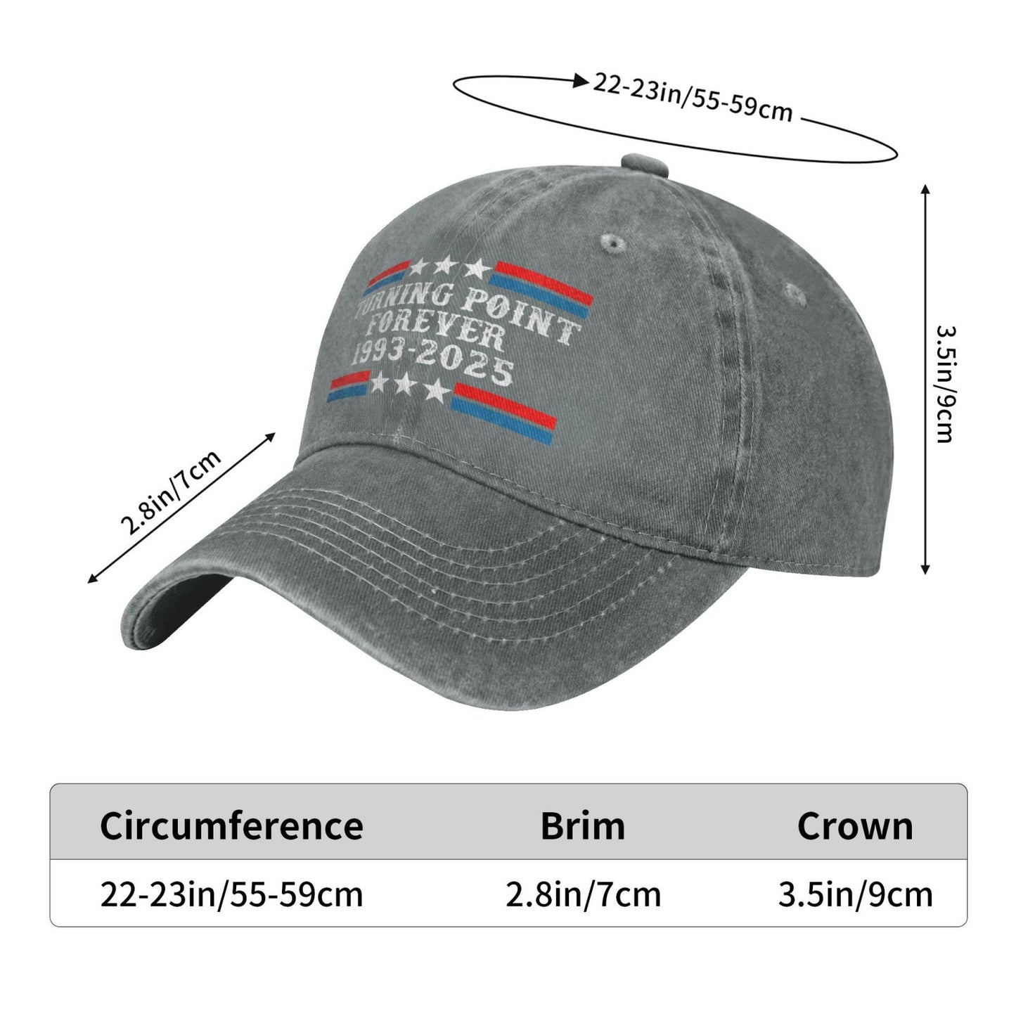 Turning Point USA Printed unisex baseball cap outdoor hats adjustable cap trucker gift hat