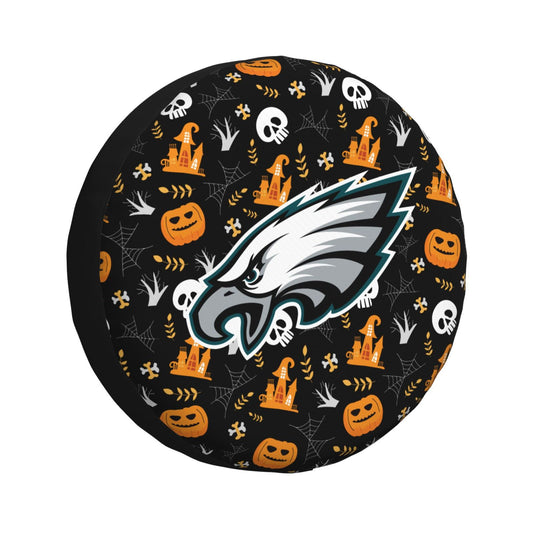 Philadelphia Eagles Print Pumpkin Castle Small Printed Car Tire Cover Tire Dust Cover
