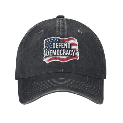 Defend Democracy Vote Printed unisex baseball cap adjustable cap outdoor sun hats trucker hat
