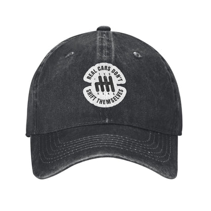 Real Cars Don't Shift Themselves (2) Printed unisex baseball cap adjustable cap outdoor sun hats trucker hat