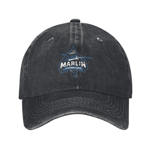 Marlin Fish Saltwater Fishing Printed unisex baseball cap outdoor hats adjustable cap trucker gift hat
