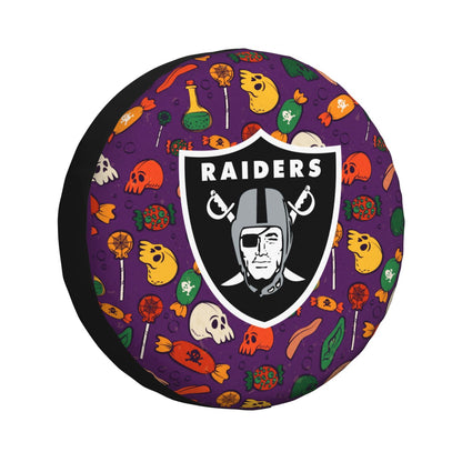 Las Vegas Raiders print Halloween candy print car tire cover tire dust cover