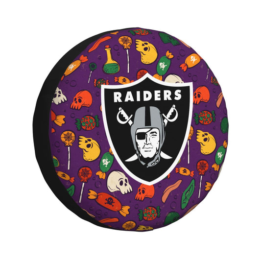 Las Vegas Raiders print Halloween candy print car tire cover tire dust cover