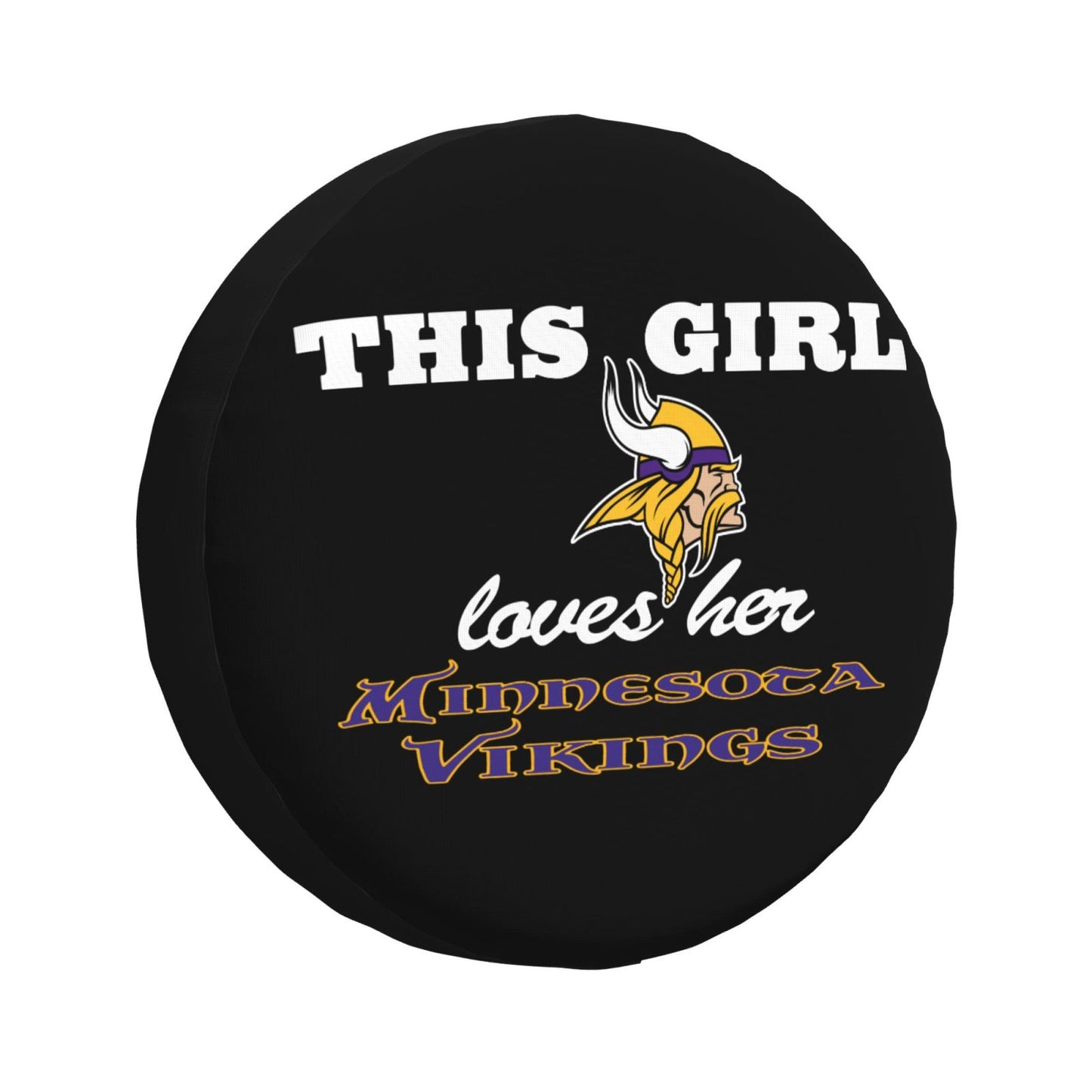 Minnesota Vikings Printing wheel dust cover black background car tire cover