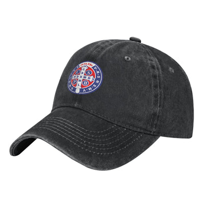Saint Benedict Medal Printed unisex baseball cap adjustable cap outdoor sun hats trucker hat