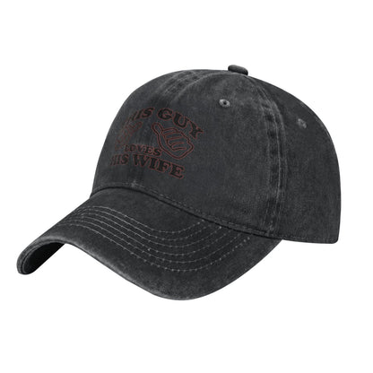 This Guy Loves His Wife Printed unisex baseball cap outdoor hats adjustable cap trucker gift hat