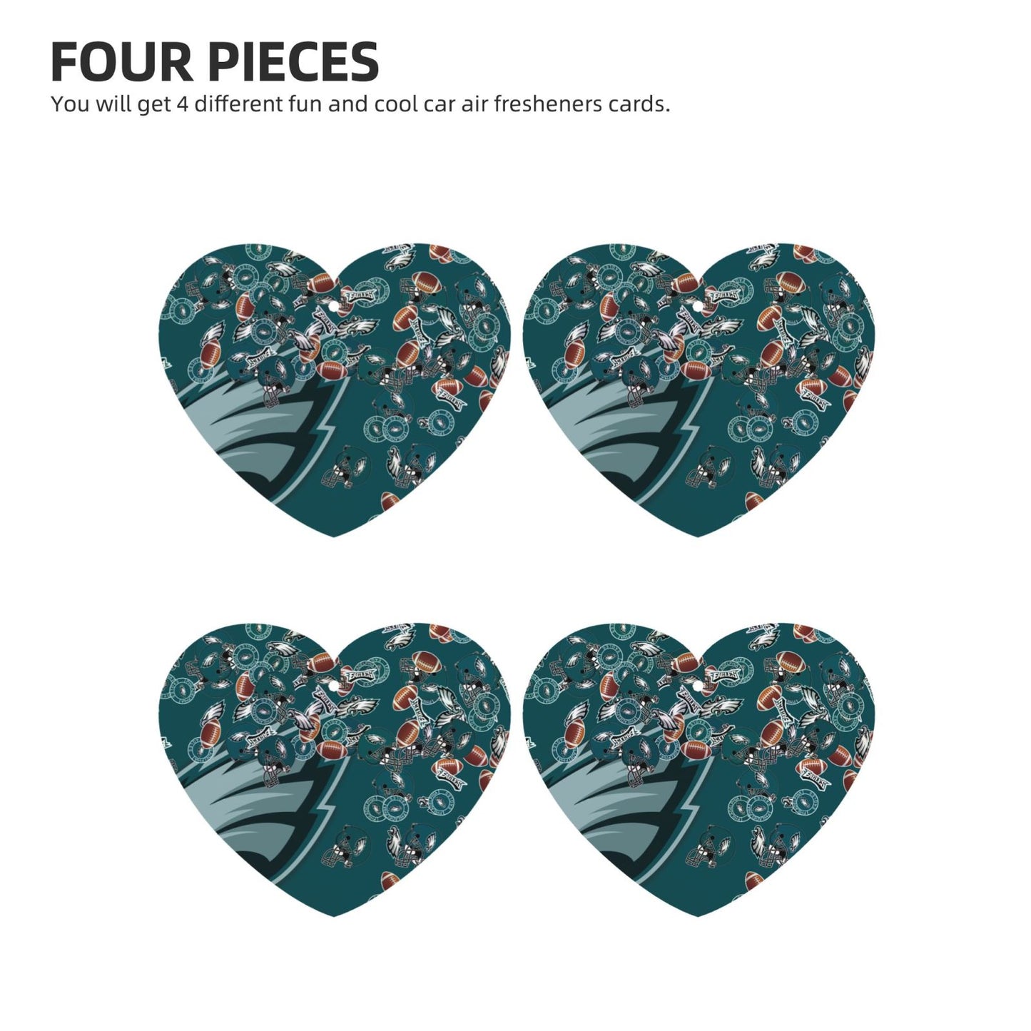 4-pcs Philadelphia Eagles Car Air Fresheners Cards Set car aromatherapy tablets