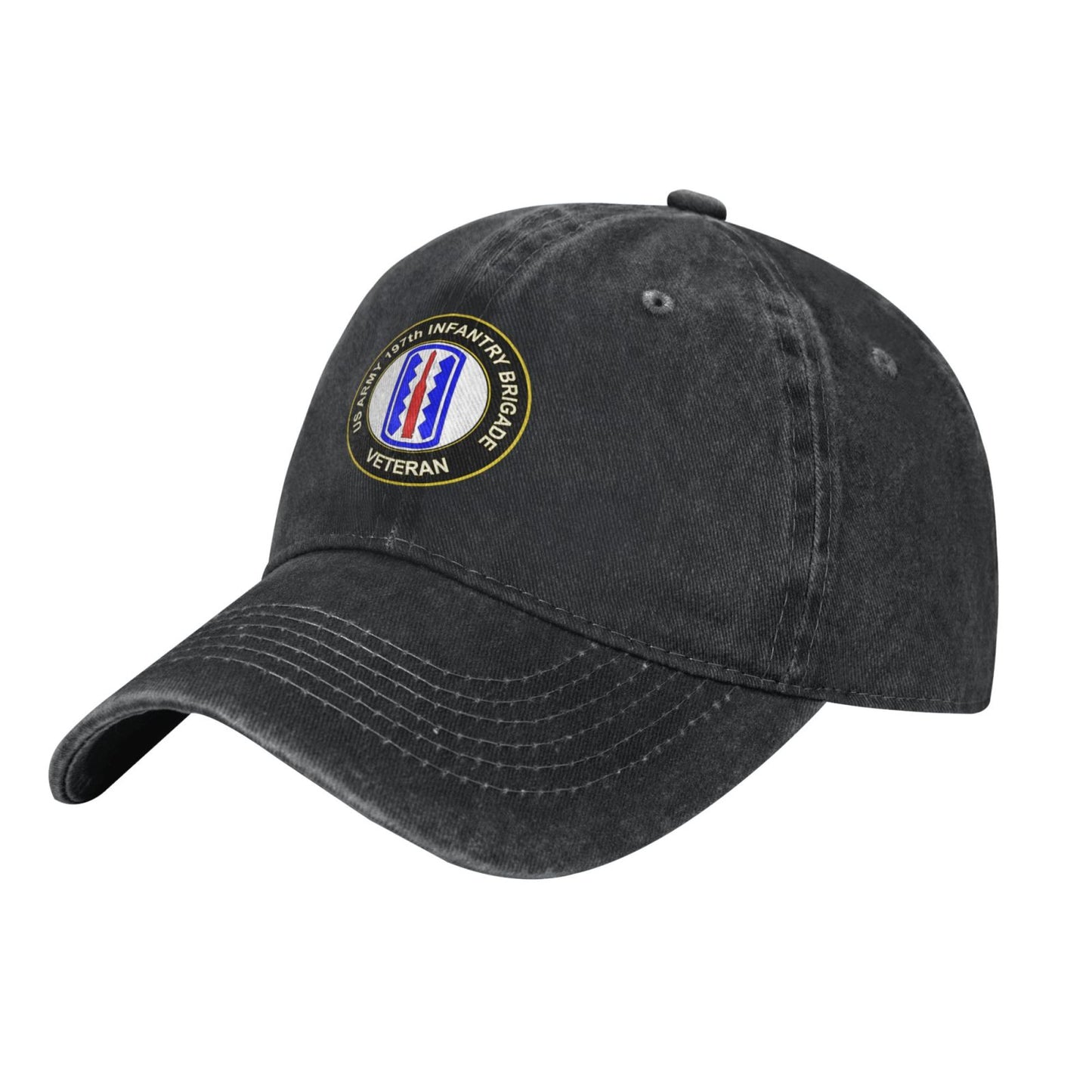 US Army 197th Infantry Brigade Veteran Printed unisex baseball cap adjustable cap outdoor sun hats trucker hat