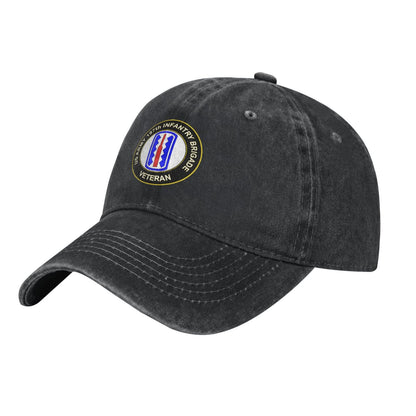 US Army 197th Infantry Brigade Veteran Printed unisex baseball cap adjustable cap outdoor sun hats trucker hat
