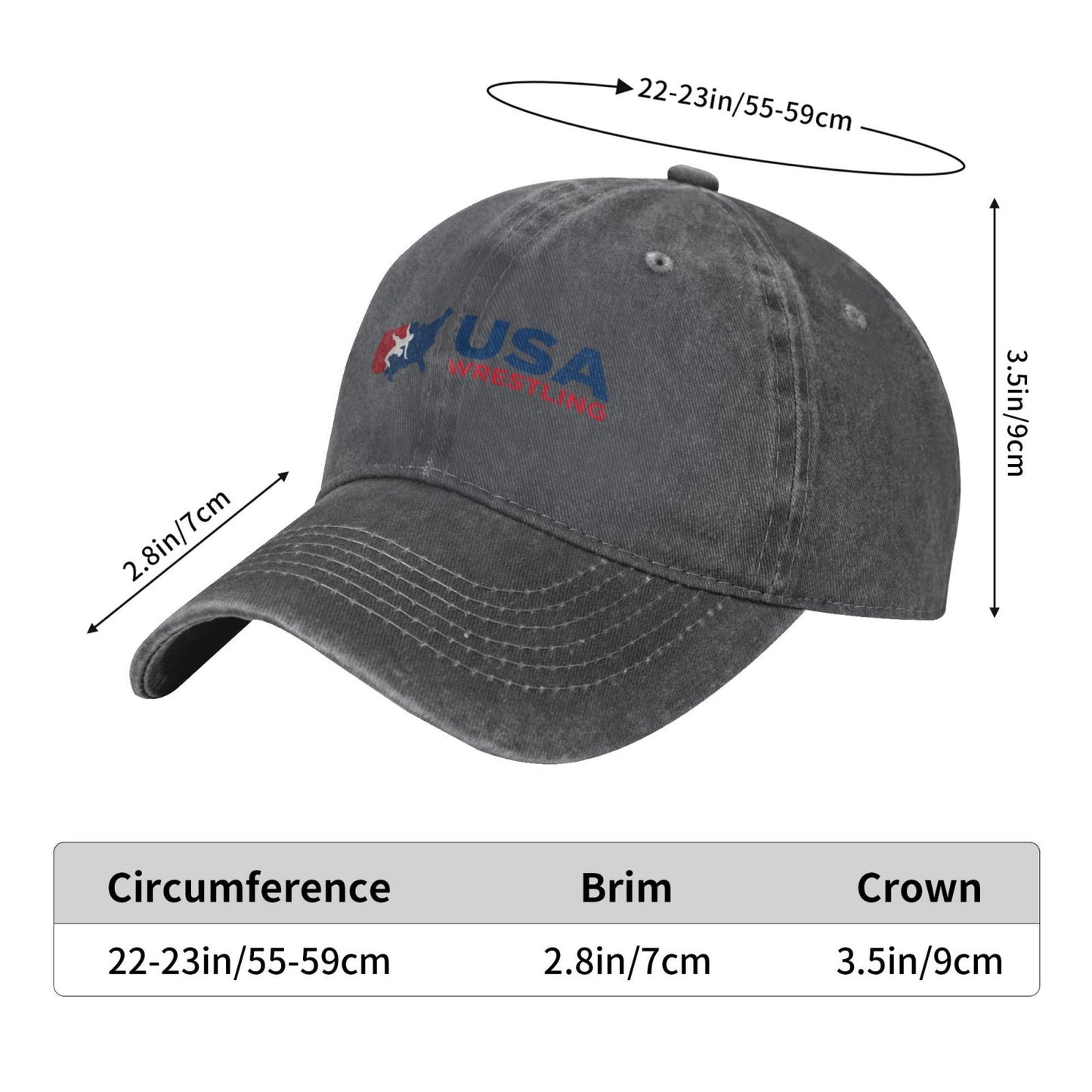 USA Wrestling Printed unisex baseball cap adjustable cap outdoor sun hats trucker hat