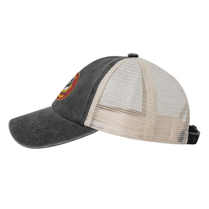 1stLAR Printed unisex baseball cap adjustable grid baseball cap veteran gift