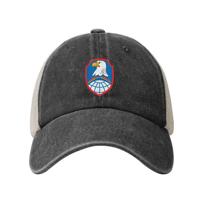 USA Space And Missile Defense Command Printed unisex baseball cap adjustable grid baseball cap veteran gift
