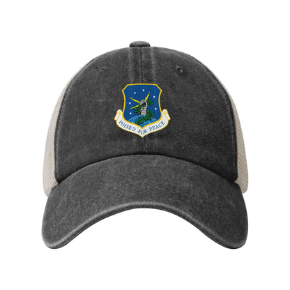 91st Space Wing Printed unisex baseball cap adjustable grid baseball cap veteran gift