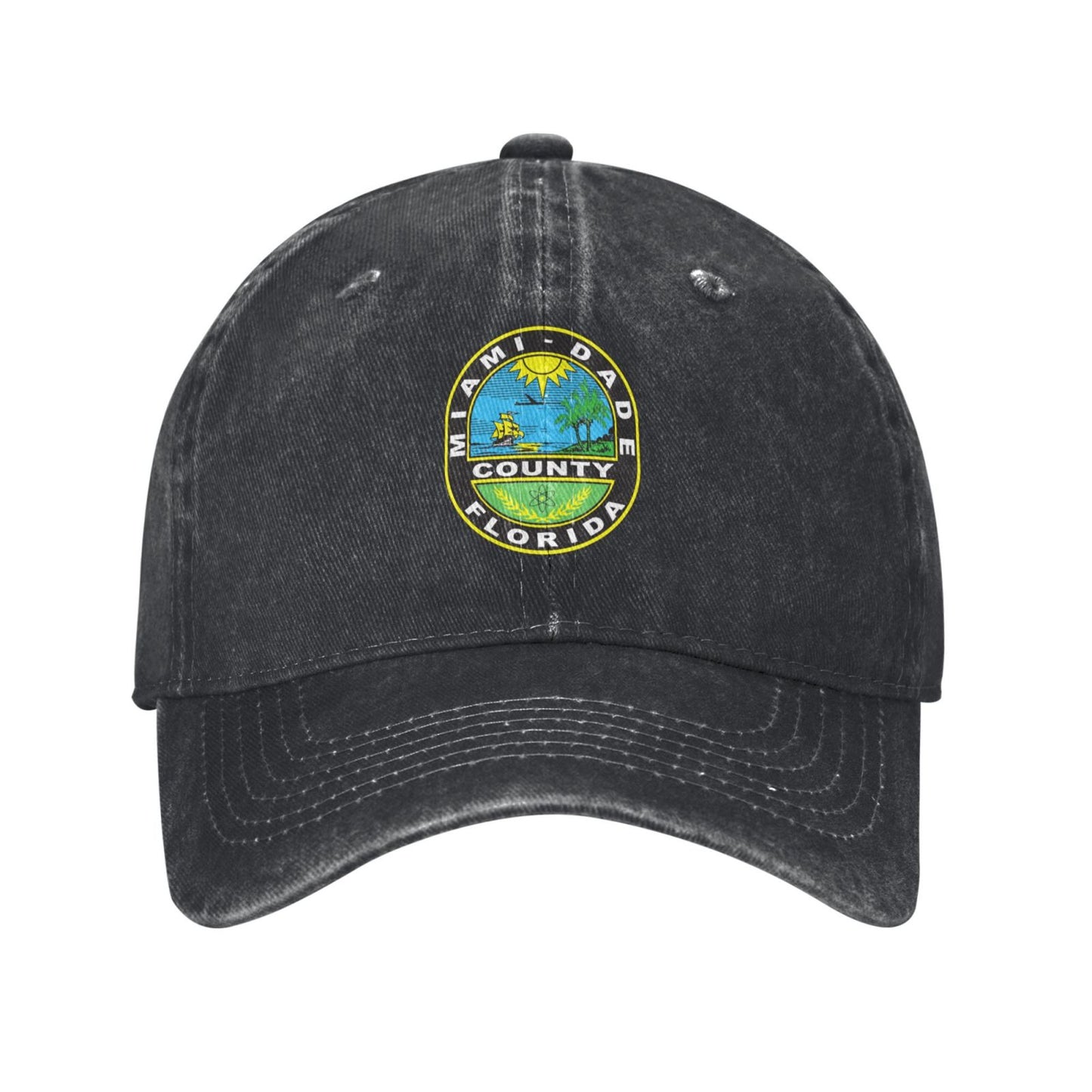 Miami Dade County Florida Printed unisex baseball cap adjustable cap outdoor sun hats trucker hat