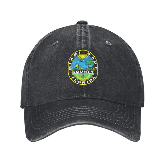 Miami Dade County Florida Printed unisex baseball cap adjustable cap outdoor sun hats trucker hat
