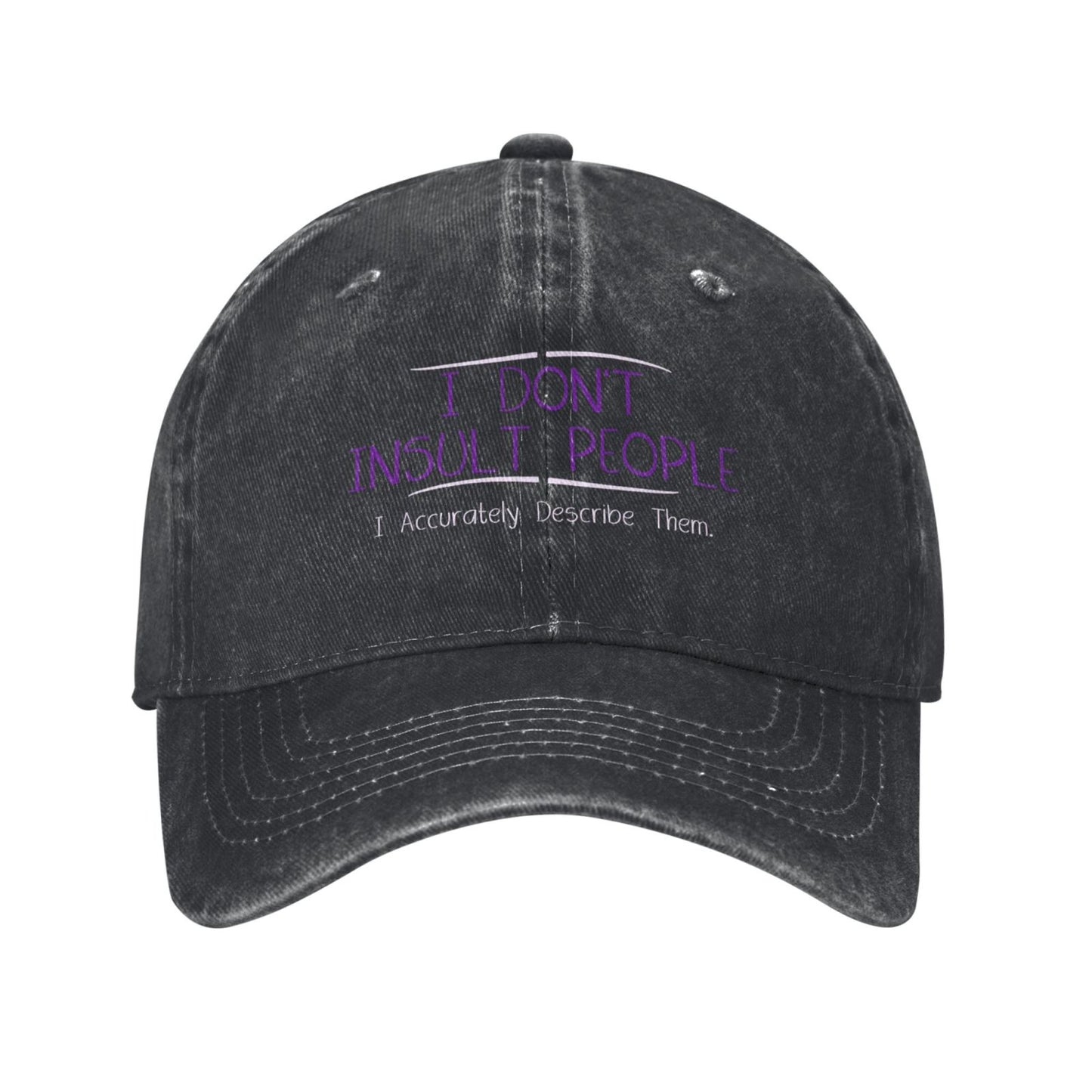 I Don't Insult People Printed unisex baseball cap adjustable cap outdoor sun hats trucker hat