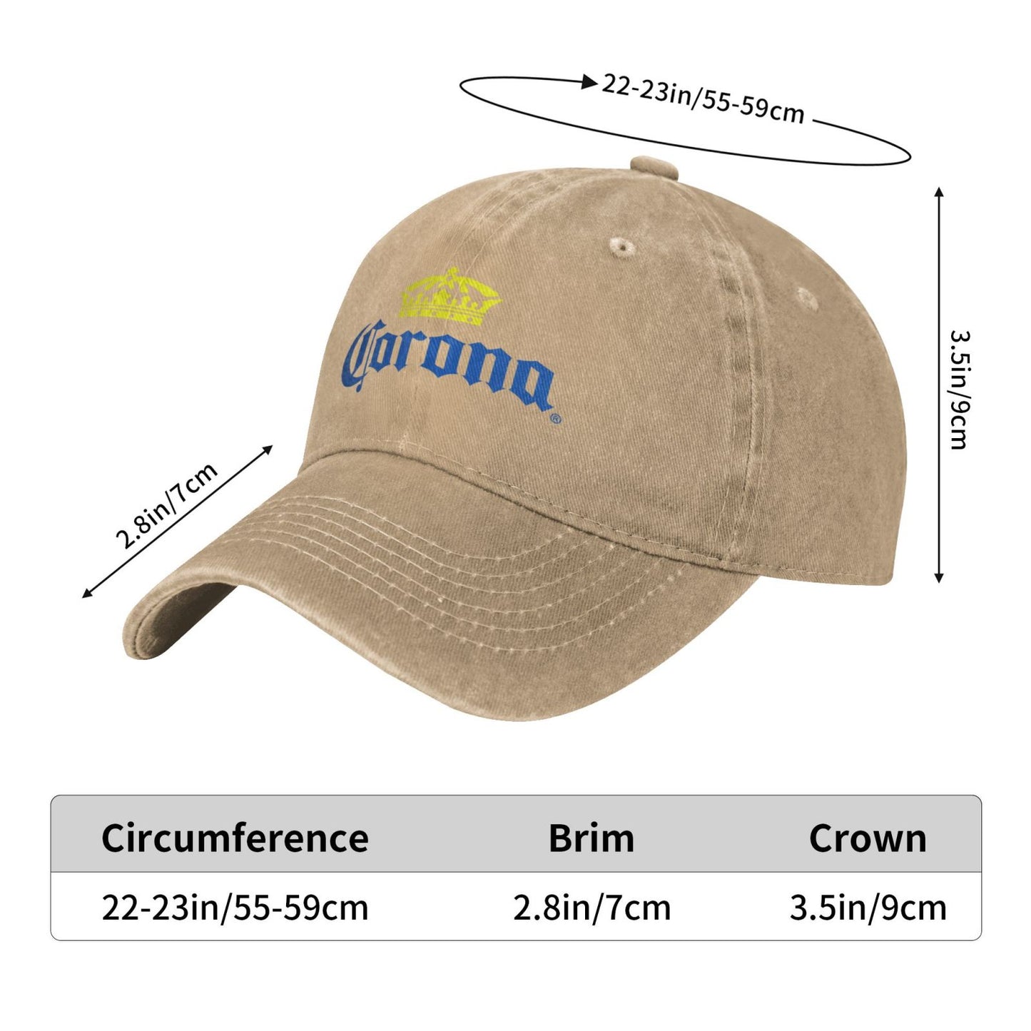 CORONA Printed unisex baseball cap adjustable cap outdoor sun hats trucker hat