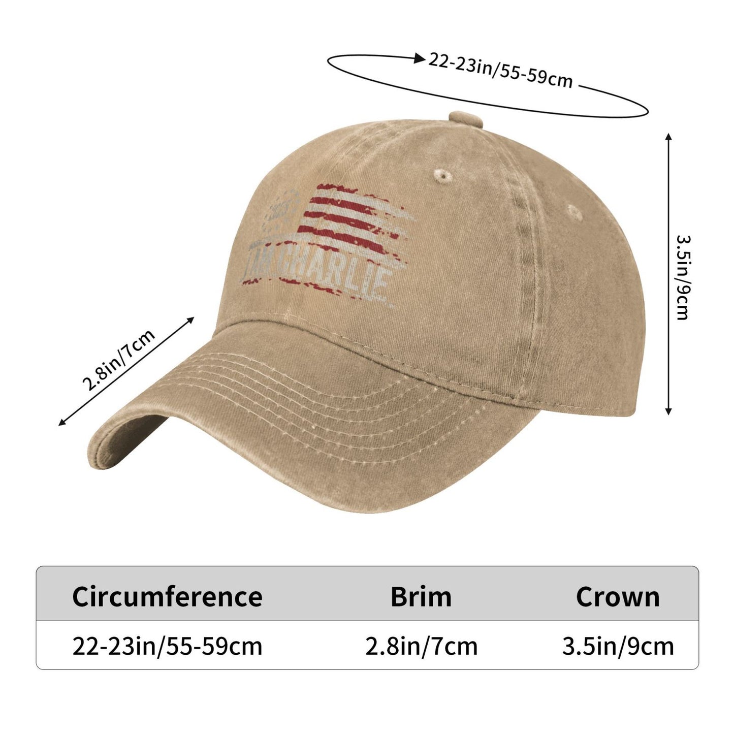 2025 I Am Charlie Printed unisex baseball cap outdoor hats adjustable cap trucker gift hat