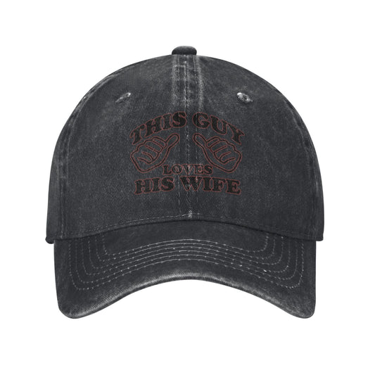 This Guy Loves His Wife Printed unisex baseball cap outdoor hats adjustable cap trucker gift hat