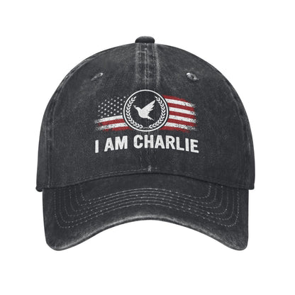 I Am Charlie USA Flag Printed unisex baseball cap outdoor hats adjustable cap trucker gift hat