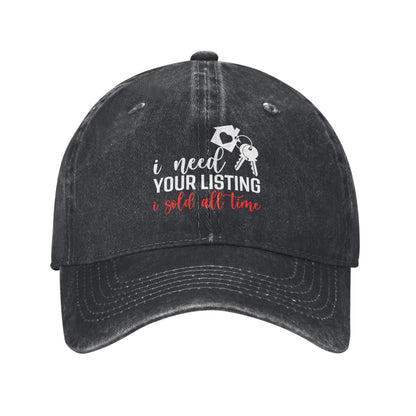 Your Listing Ls Sold All Time Printed unisex baseball cap adjustable cap outdoor sun hats trucker hat