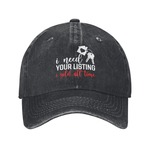 Your Listing Ls Sold All Time Printed unisex baseball cap adjustable cap outdoor sun hats trucker hat