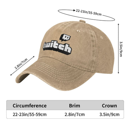 TWITCH Printing Printed unisex baseball cap adjustable cap outdoor sun hats trucker hat