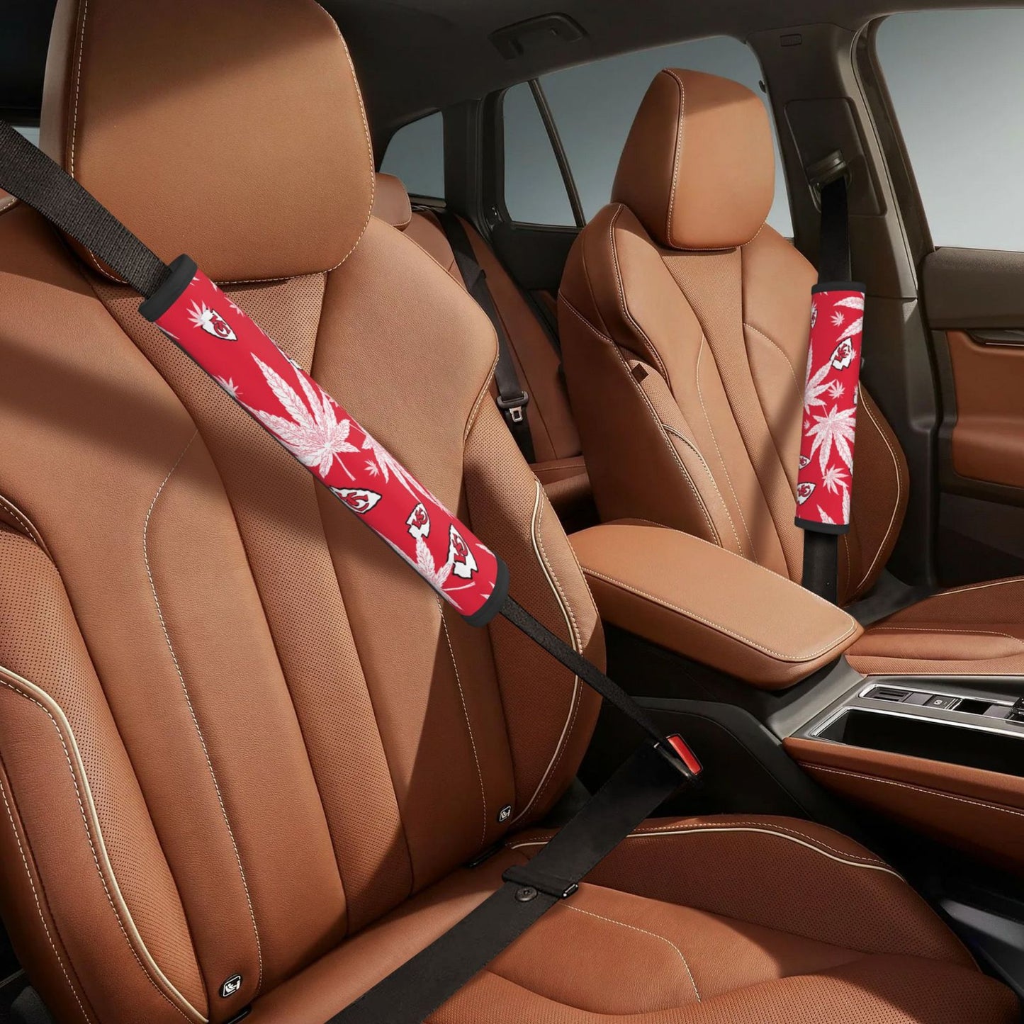 Kansas City Chiefs Car seat belt protection cover Adult seat belt protection cover