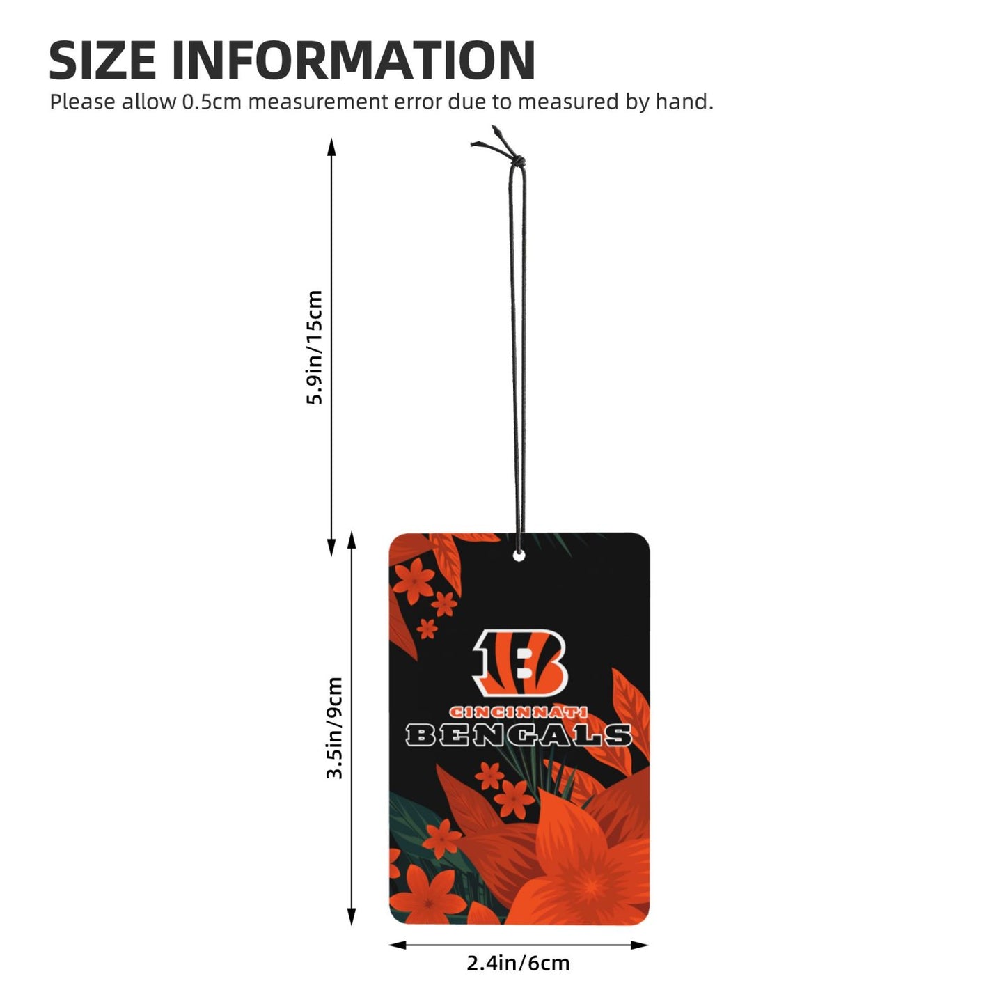 4pcs- Cincinnati Bengals car aromatherapy tablets Car Air Fresheners Cards Set