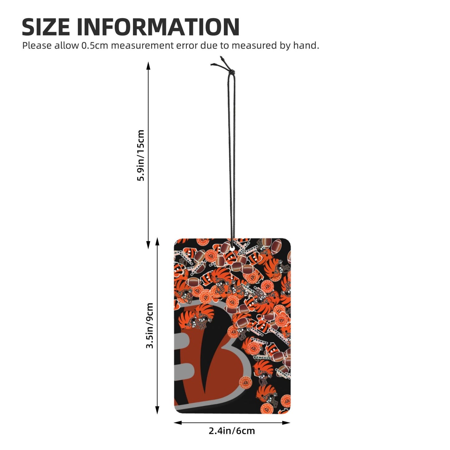 4-pcs Cincinnati Bengals Car Air Fresheners Cards Set car aromatherapy tablets