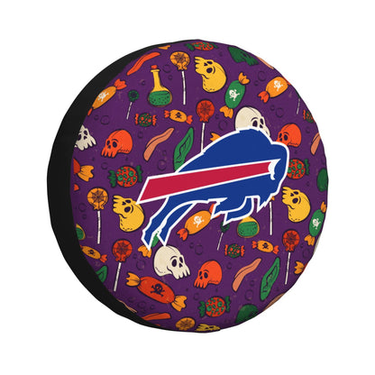 Buffalo Bills print Halloween candy print car tire cover tire dust cover