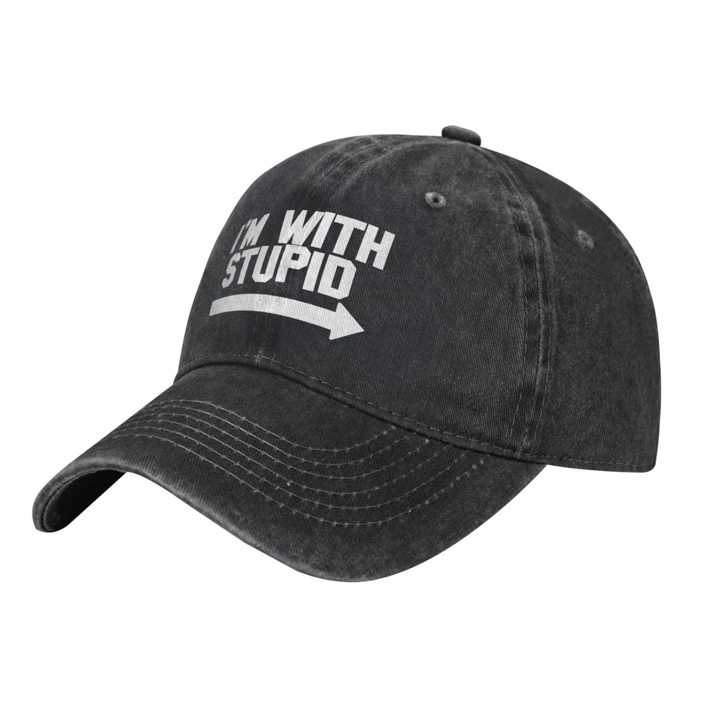 Im With Stupid 2 Printed unisex baseball cap adjustable cap outdoor hats trucker gift hat