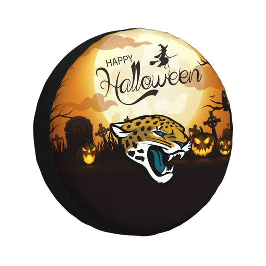 Jacksonville Jaguars Print Halloween background printed tire dust cover car tire cover