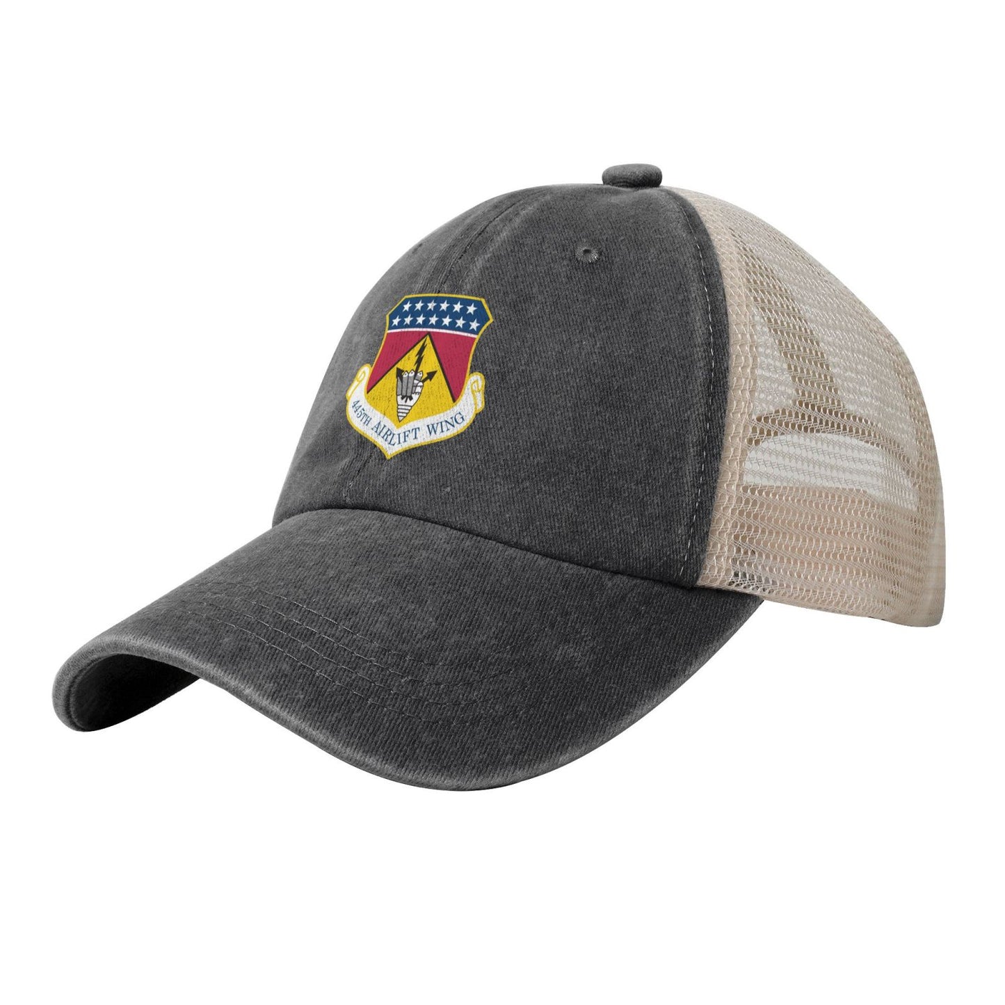 445th Airlift Wing Printed unisex baseball cap adjustable grid baseball cap veteran gift