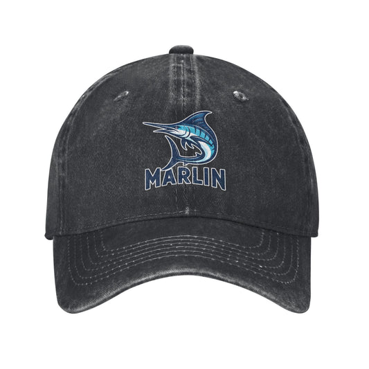 Marlin Print Printed unisex baseball cap adjustable cap outdoor sun hats trucker hat