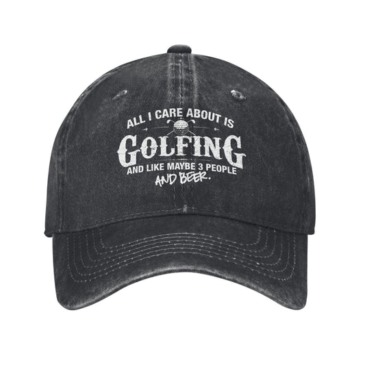 All I Care About Is Golfing And Like Printed unisex baseball cap adjustable cap outdoor sun hats trucker hat