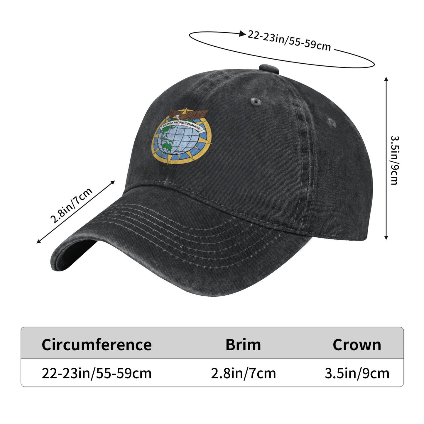 US Indo-Pacific Command Seal Printed unisex baseball cap adjustable cap veteran gift