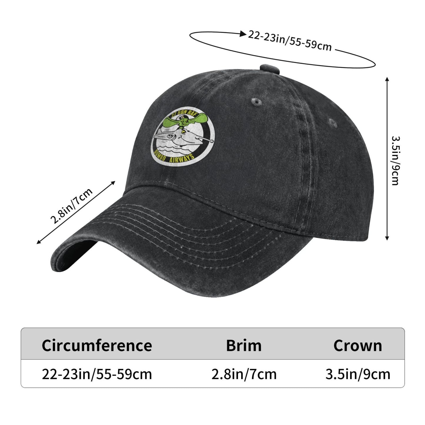 27 Sqn RAF Dumbo Airways Printed unisex baseball cap adjustable cap outdoor trucker hat veterans Gifts