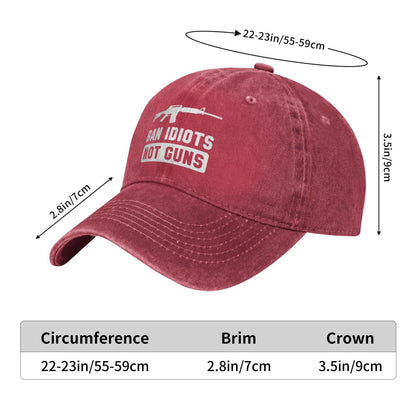 Ban Idiots Not Guns Printed unisex baseball cap adjustable cap outdoor sun hats trucker hat