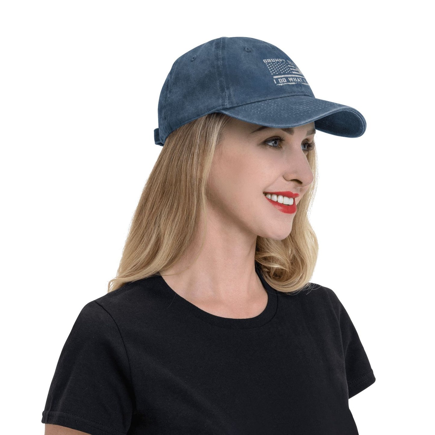 Military Veteran Grumpy Old Vet I Do What I Want Printed unisex baseball cap adjustable cap outdoor sun hats trucker hat