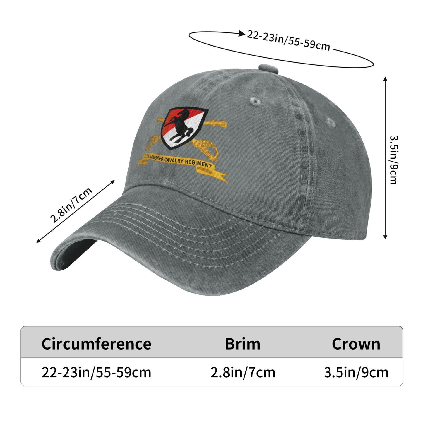 11th Armored Cavalry Regiment Printed unisex baseball cap adjustable cap outdoor sun hats trucker hat