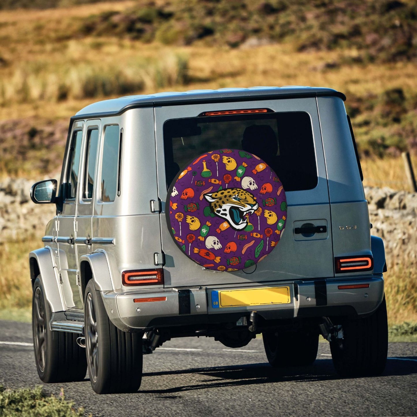 Jacksonville Jaguars print Halloween candy print car tire cover tire dust cover