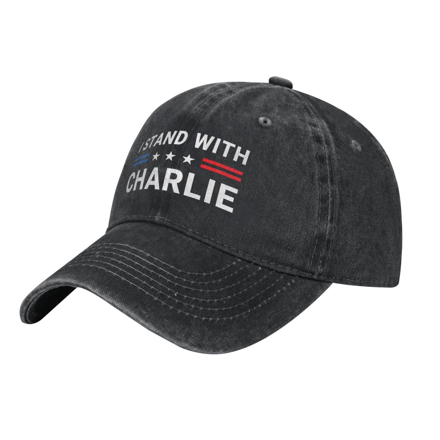 Stars Stripes I Stand With Charlie Printed unisex baseball cap outdoor hats adjustable cap trucker gift hat