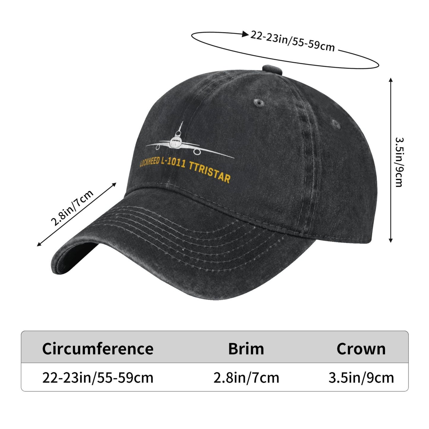 Lockheed L-1011 TtriStar Printing unisex baseball cap adjustable hats Outdoor leisure hat veteran gift