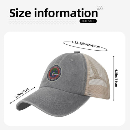 2d AABn Emblem Printed unisex baseball cap adjustable grid baseball cap veteran gift