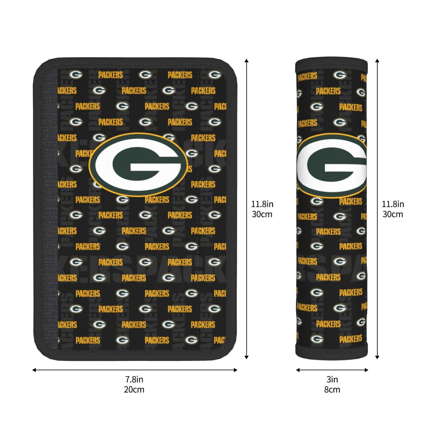 Green Bay Packers personalized seat belt protective cover Car seat belt protective cover