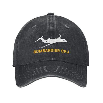 Bombardier CRJ Printing unisex baseball cap adjustable hats Outdoor leisure hat veteran gift