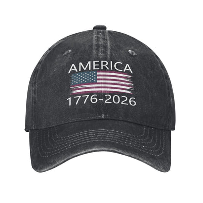 America 1776–2026(2) Printed unisex baseball cap outdoor hats adjustable cap trucker gift hat